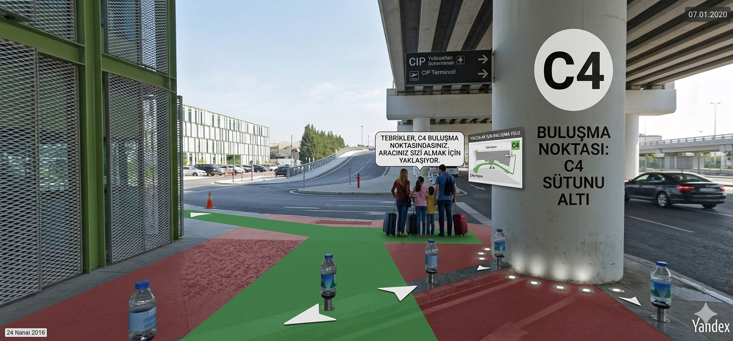 Izmir Flughafen Abholbereich Fußweg